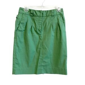 Anthropologie Elevenses Army Green Khaki Pencil Skirt